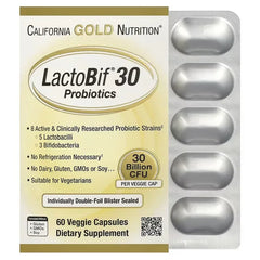 California Gold Nutrition LactoBif® Probiotics (5B / 30B / 65B / 100B CFU) – 30 / 60 Veg Capsules Gut & Immune Support