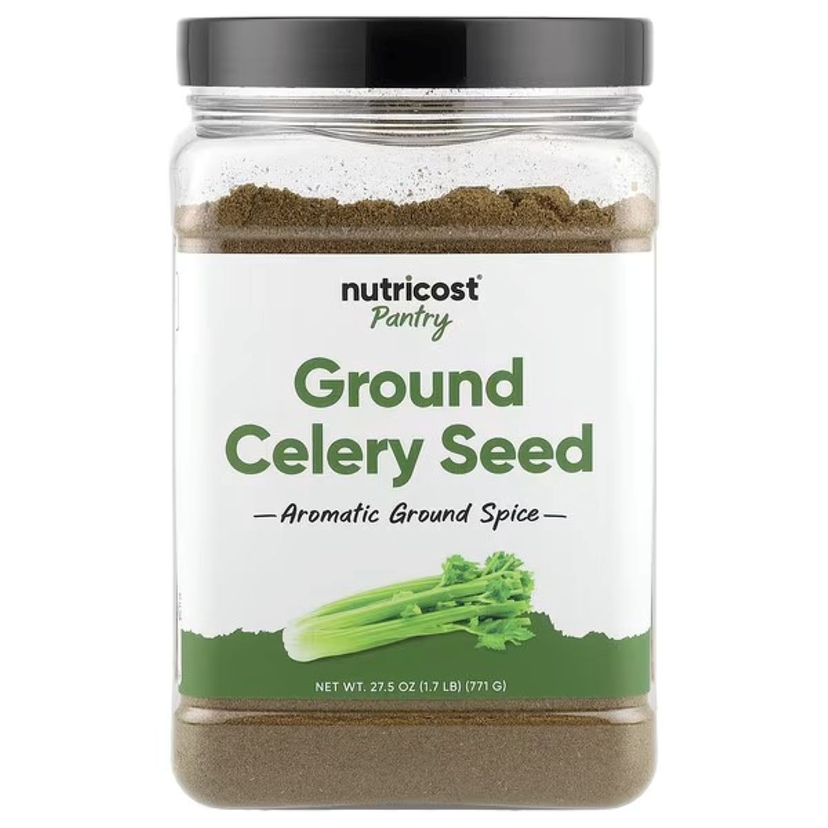 Nutricost Ground Celery Seed Powder, 27.5 oz (771 g) – Premium Finely Ground Celery Seed Seasoning for Cooking, Soups, Salads & Spice Blends