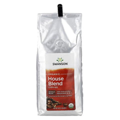 Swanson Vitamins Organic House Blend Coffee, Whole Bean, Medium Roast, 16 oz (454 g)