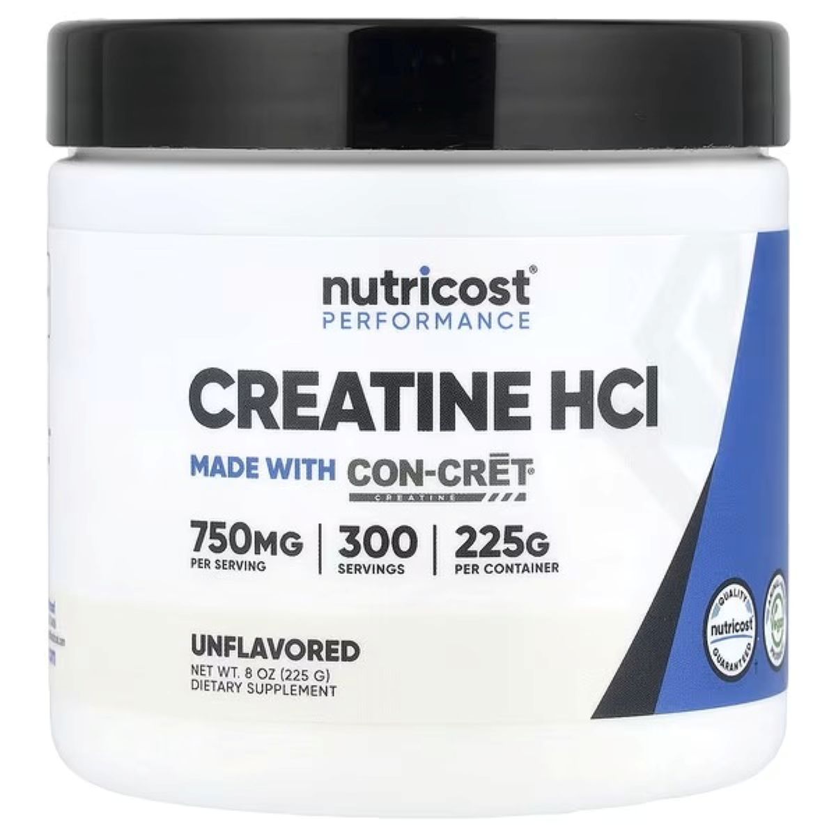 Nutricost Creatine HCl Powder Unflavored | Creatine Hydrochloride Supplement | Supports Strength, Power & Athletic Performance | 8 oz (225 g)