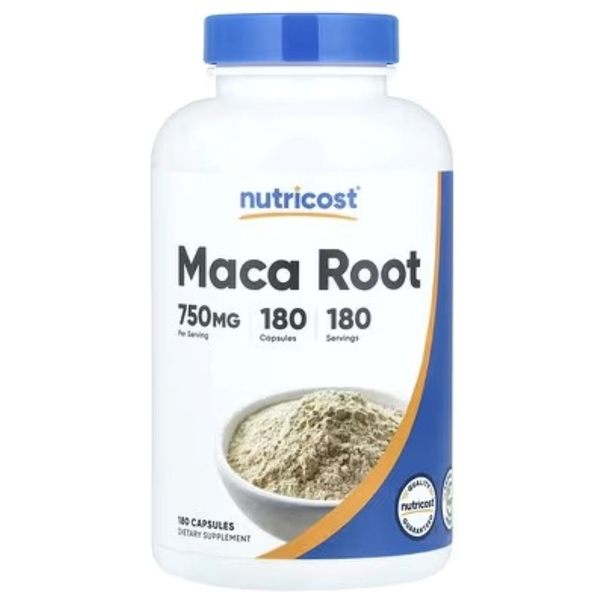 Nutricost Maca Root 750 mg, 180 Capsules – Peruvian Herbal Supplement for Energy & Wellness Support