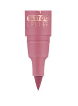 Pink lip stain tattoo lip liner pencil, capped tube with pointed tip visible