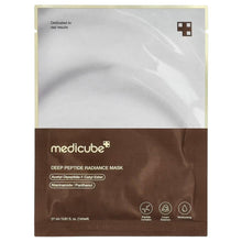 Medicube deep peptide radiance beauty mask sheet in brown foil pouch, 27 ml