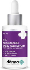 The Derma Co. 5% Niacinamide Face Serum with Alpha-Arbutin|Spot-Correcting, Brightening & Hydrating Formula for Dark Spots, Acne Marks & Uneven Skin tone, Smoothes Skin & Reduces Pigmentation, 30ml