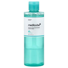 Medicube azelaic acid niacinamide clear toner bottle, teal cap, 250 ml