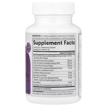 Supplement Facts panel on supplement bottle with ingredient list and serving size info