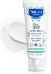 Mustela Hydra Bebe Face Cream – Daily Baby Moisturizer with Natural Avocado- 40ml