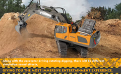Four-Wheel Drive Remote Control Excavator 4x4 Alloy Dump Truck Excavator Loader Model Construction Vehicle Toy Children's Gift