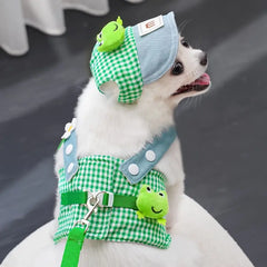 3 Pcs Cartoon Duck Frog Dog Harness and Leash Set