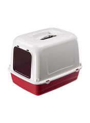 Ferplast Toilet Clear Cat 10 – Red (36 × 47 × 35cm)