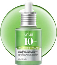 Anua 10+ azelaic acid and hyaluron redness soothing facial serum bottle, 30 ml