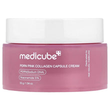 Medicube PDRN pink collagen capsule cream jar, pink plastic with white lid, 55 g
