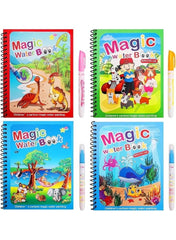 Magic Water Book Assorted Pack of 4 with Water Pens