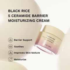 HARUHARU wonder Black Rice 5 Ceramide Barrier Moisturizing Cream, Daily Skin Barrier Care, Long-Lasting Hydration, Soothing & Nourishing, Ceramide Capsules, Korean Skincare 50ml
