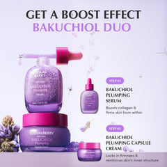 EQQUALBERRY Bakuchiol Plumping Face Serum 30 ml – Hydrating & Skin Texture Supporting Serum with Bakuchiol, Niacinamide & Hyaluronic Acid