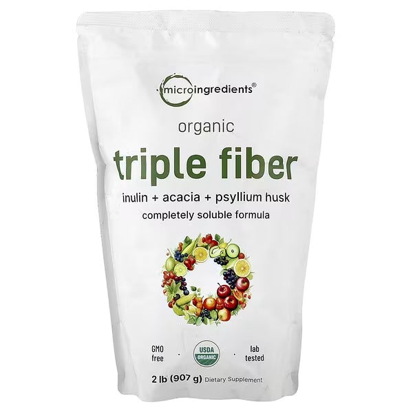 Micro Ingredients, Organic Triple Fibre, 2 lb (907 g)