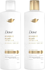 DOVE Shampoo, coconut repair, gently repairs & restores hair*, 400ml + Conditioner, 320ml