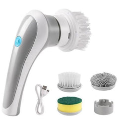 Huitich electric cleaning brush with multiple detachable heads and USB charger 3-in-1 household cleaning tool