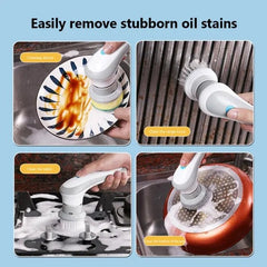Huitich electric cleaning brush 3-in-1 household cleaning tool removing oil stains from dishes and stove