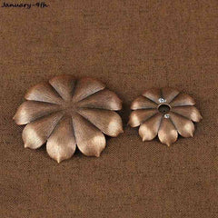 Bronze alloy lotus design 3 in 1 incense burner for home with floral shaped incense stick and coil holders