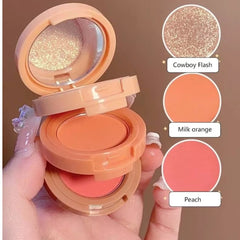 3-in-1 Shimmer Bronzer and Pressed Powder Palette Orange
