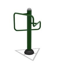 Leg stretch trainer with front support handle bars and square base plate