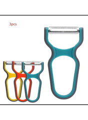 Huitich 3 piece kitchen peeler for potatoes set with colorful ergonomic handles for easy peeling