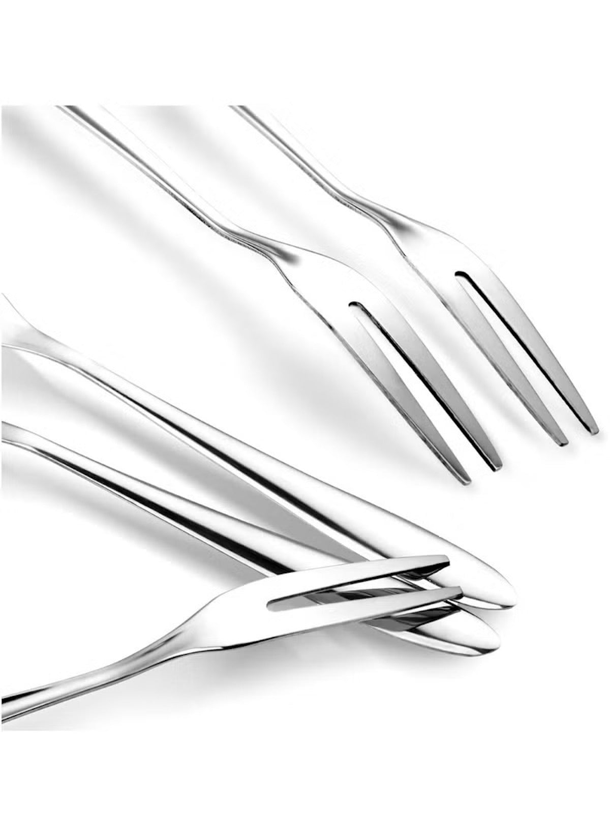 Huitich 3-piece mini fork set for cakes made of polished stainless steel with sleek modern design