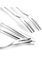 Huitich 3-piece mini fork set for cakes made of polished stainless steel with sleek modern design