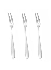 Huitich 3-piece mini fork set for cakes with sleek stainless steel design for dessert serving