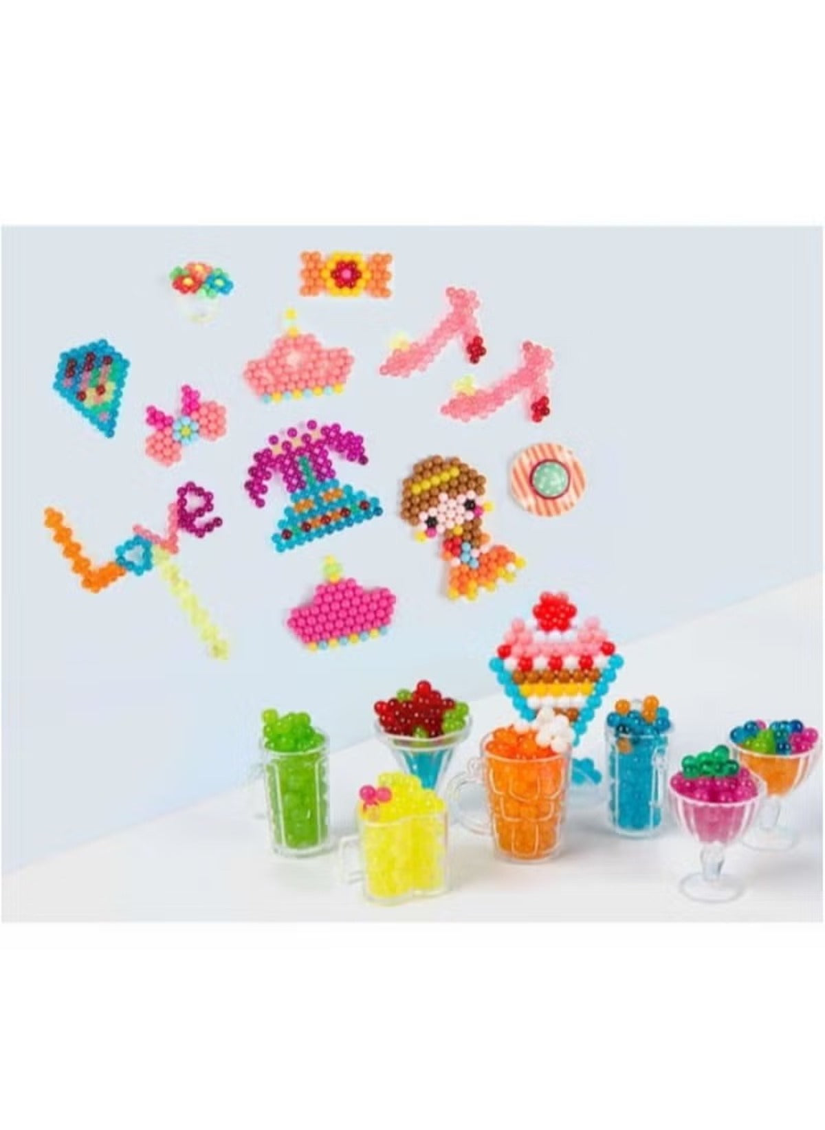 Huitich 3000 piece water beads toys 24-Grid colorful creations with cups and various shapes