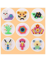 Water bead craft set display of nine finished mini figures in round photo frames