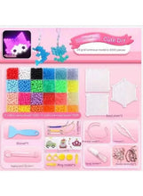 Water beads toy set box with 24-grid tray and colorful bead craft pictures