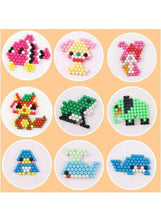 Water bead craft set display of nine finished animal and object bead designs