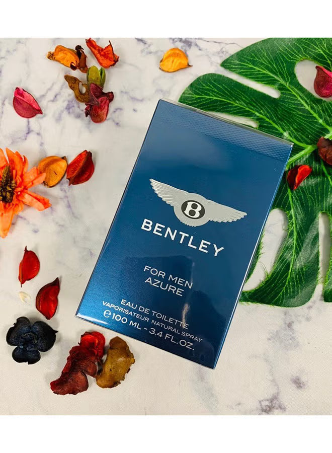 Bentley Azure Eau de Toilette for Men 100ml – Fresh Citrus Woody Summer Fragrance - Mumzar