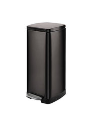 Huitich black 30L pedal bin for kitchen with sleek rectangular design and foot pedal