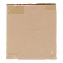 Brown cardboard shipping box for speaker wire cable, taped and creased.