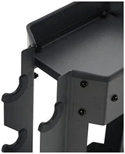 Dark grey storage rack top shelf with curved holder arm and side mounting points