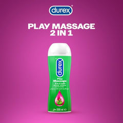 Durex Play Massage 2 in 1 Lubricant, Aloevera Soothing - 200 ml (Pack may vary)