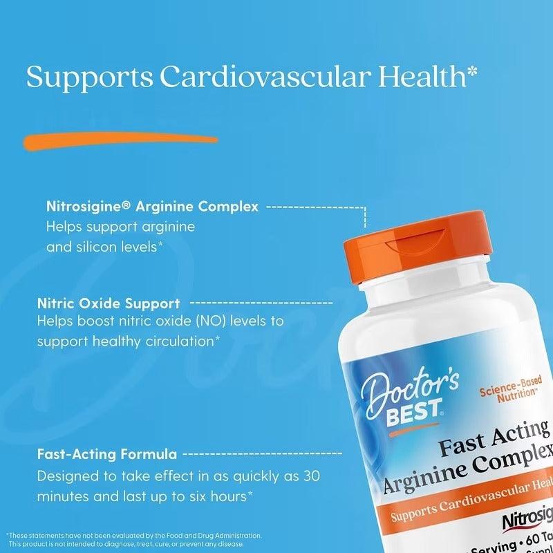 Doctor's Best Fast Acting Arginine Complex bottle with front label