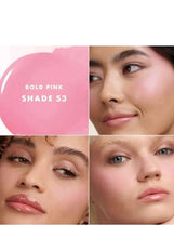 Pink liquid blush on cheeks, radiant luminous tint look
