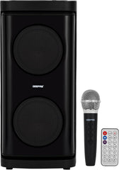 Geepas Rechargeable Portable Speaker- GMS11193/ RGB Light, USB Input, TF, TWS, FM Radio, VHF Microphone, Bluetooth/ 20000W PMPO Speakers Unit, with Remote Control.