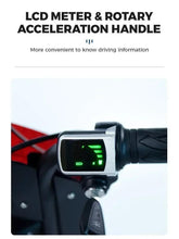 Electric scooter rotary acceleration handle with built-in display