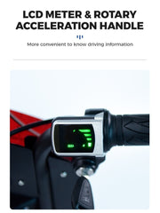 LCD meter and rotary acceleration handle on Winner sky 360 degree rotation electric scooter