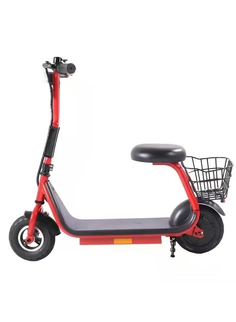 Winner sky red electric scooter with seat and basket 36V lithium kids scooter for easy urban rides