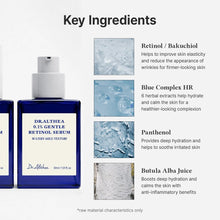 Dr.Althea 0.1 Gentle Retinol Serum with key-ingredients panel: retinol, blue complex HR