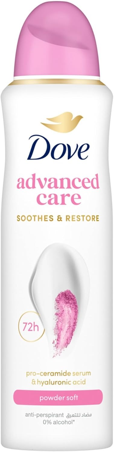 DOVE Antiperspirant Deodorant Spray, Powder Soft, 150ml