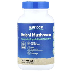 Nutricost Reishi Mushroom 750mg Capsules – 120 Capsules | Premium Reishi Supplement for Daily Wellness Support