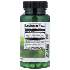 Swanson Vitamins Bamboo Extract 300mg – 60 Vegan Capsules | Plant-Based Silica Supplement