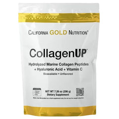 California Gold Nutrition CollagenUP كولاجين بحري + حمض الهيالورونيك + فيتامين ج (206 جم / 1 كجم / 10 أكياس) – دعم غير منكه للجمال والمفاصل